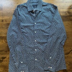 Tommy Hilfiger Navy Floral Button Down Shirt